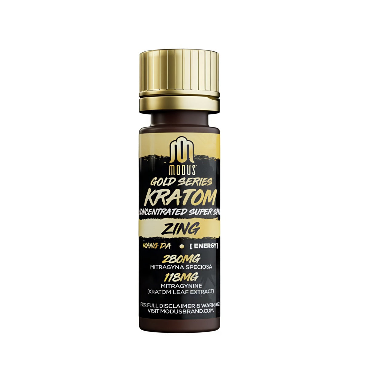 Modus Kratom Gold Series Super Shot Mello/Indo 280mg Kratom, 118mg Mitragynine