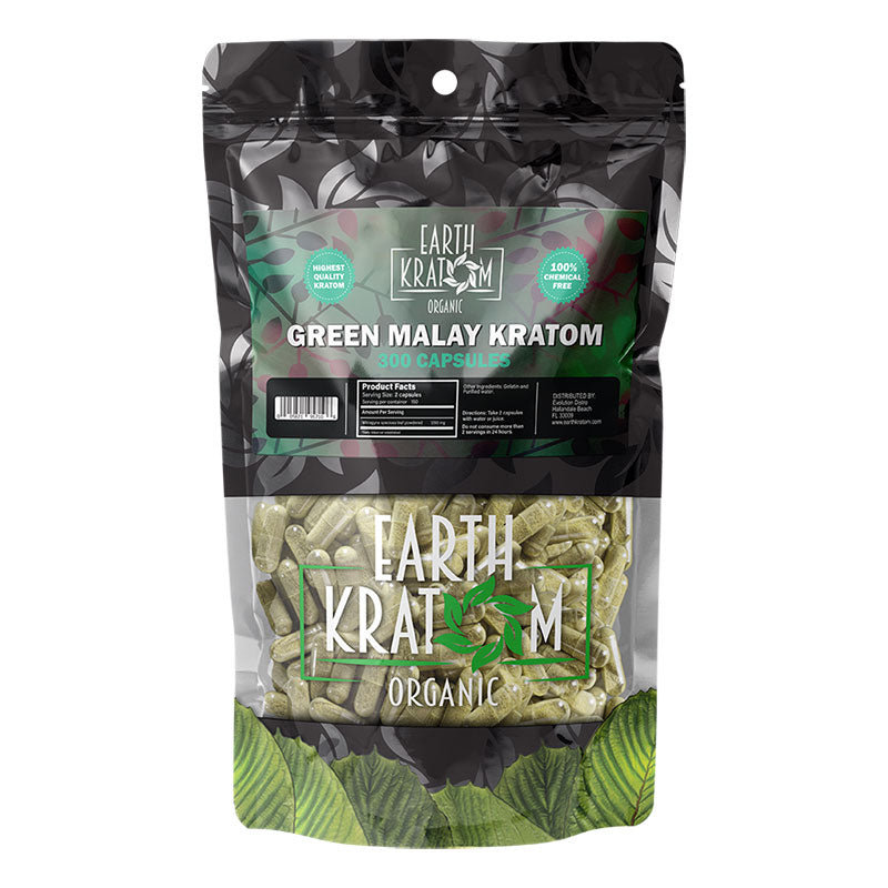 Earth Kratom Organic – Premium Kratom Capsules 300 capsules