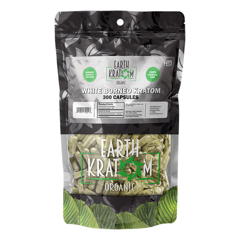 Earth Kratom Organic – Premium Kratom Capsules 300 capsules